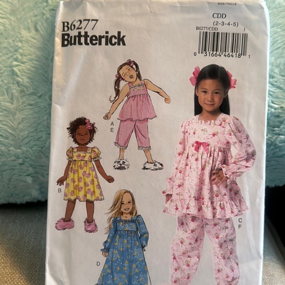 Butterick little girls easy to sew pattern # B6277
